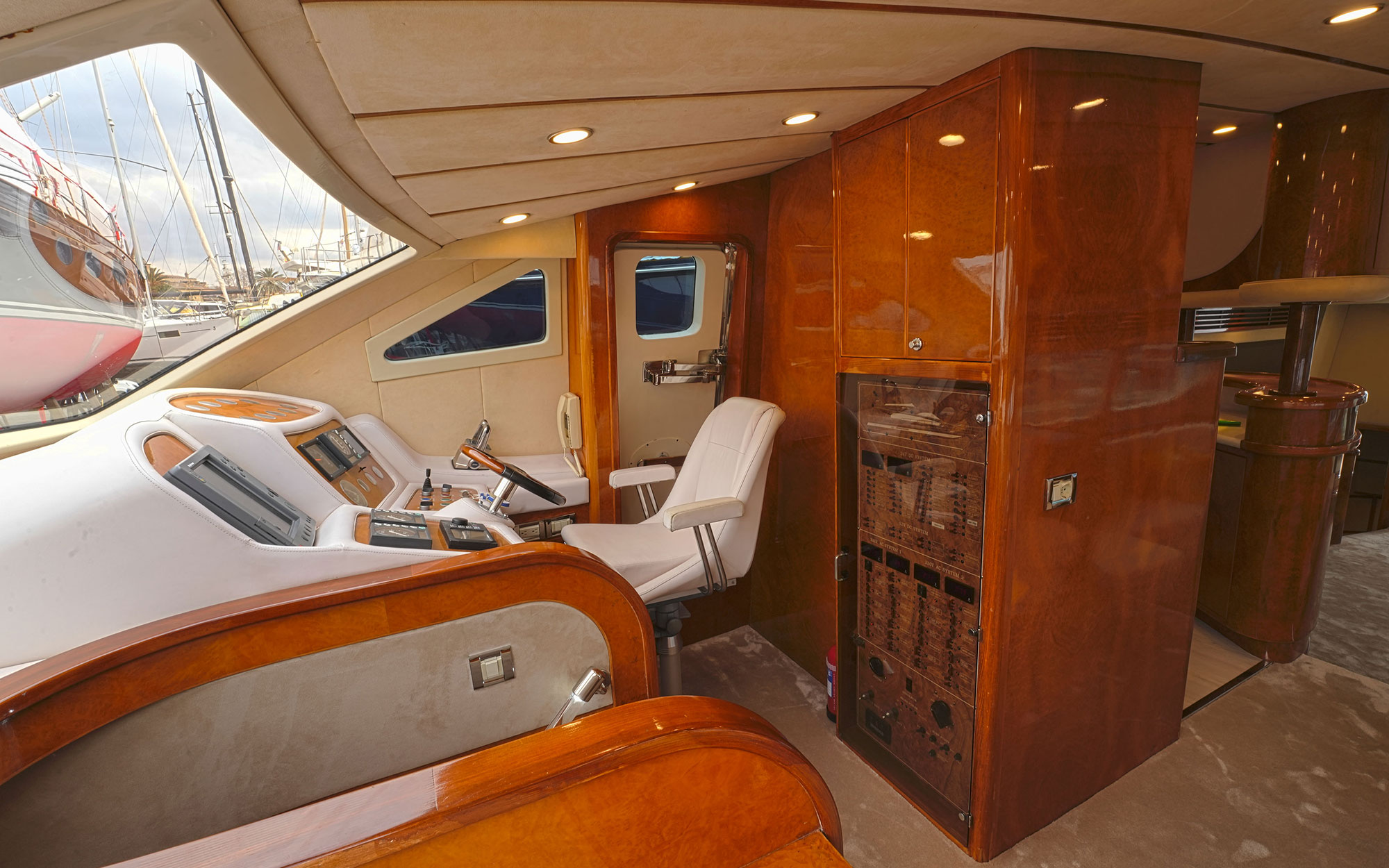 helm station - MONTE FINO 72 flybridge motor yacht MA BELLA for sale